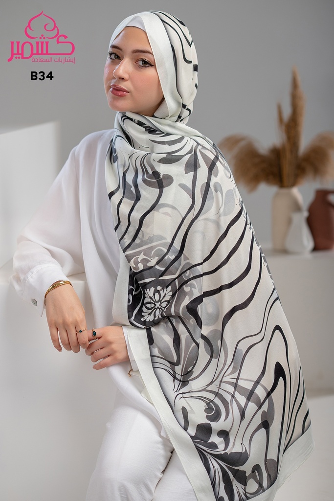 Printed Modal Scarf   B34