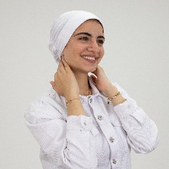 White Jamila Kuwaiti Inner cap