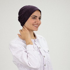 Eggplant Purple Jamila Kuwaiti Inner cap