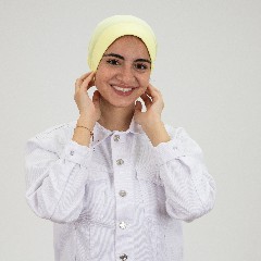 Light Yellow Jamila Kuwaiti Inner cap