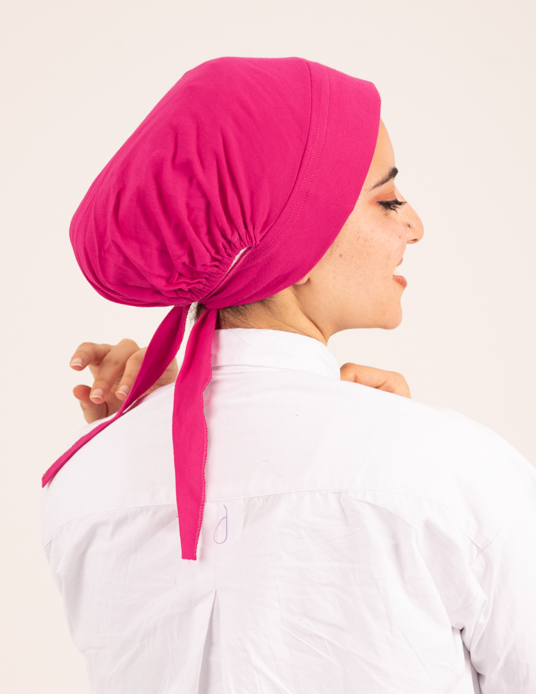 Fuchsia Padded Inner cap with lace