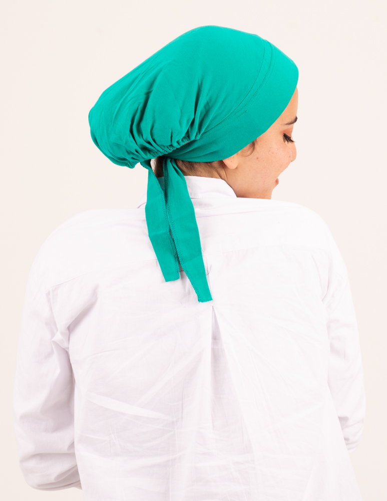 Dark Turquoise Padded Inner cap with lace