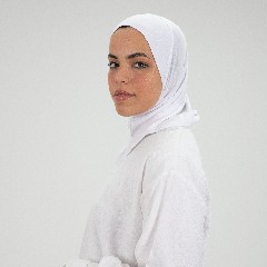 White Jamila Small Headscarf