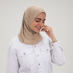 Dark Beige  Jamila Small Headscarf