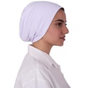 White inner cap without sewing - Free Size - قطن
