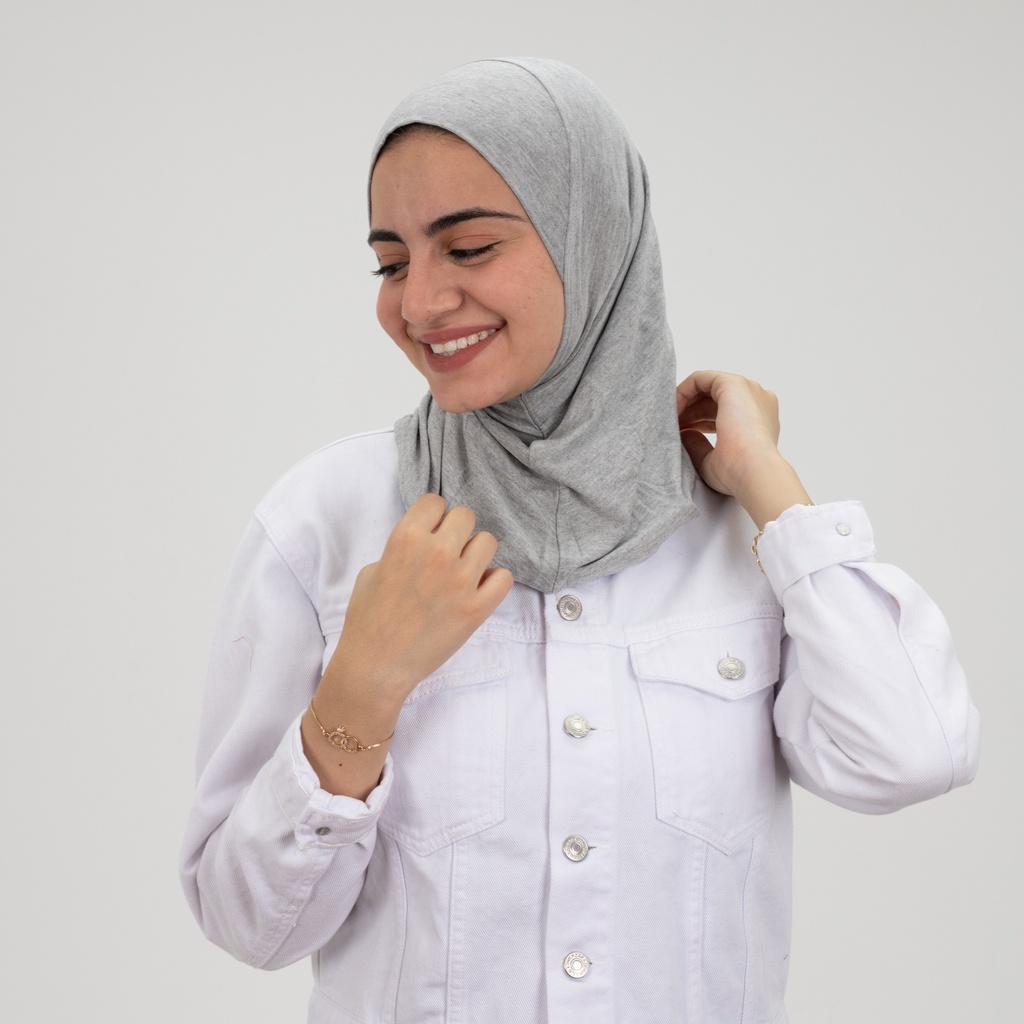 Melange Gray Small Headscarf