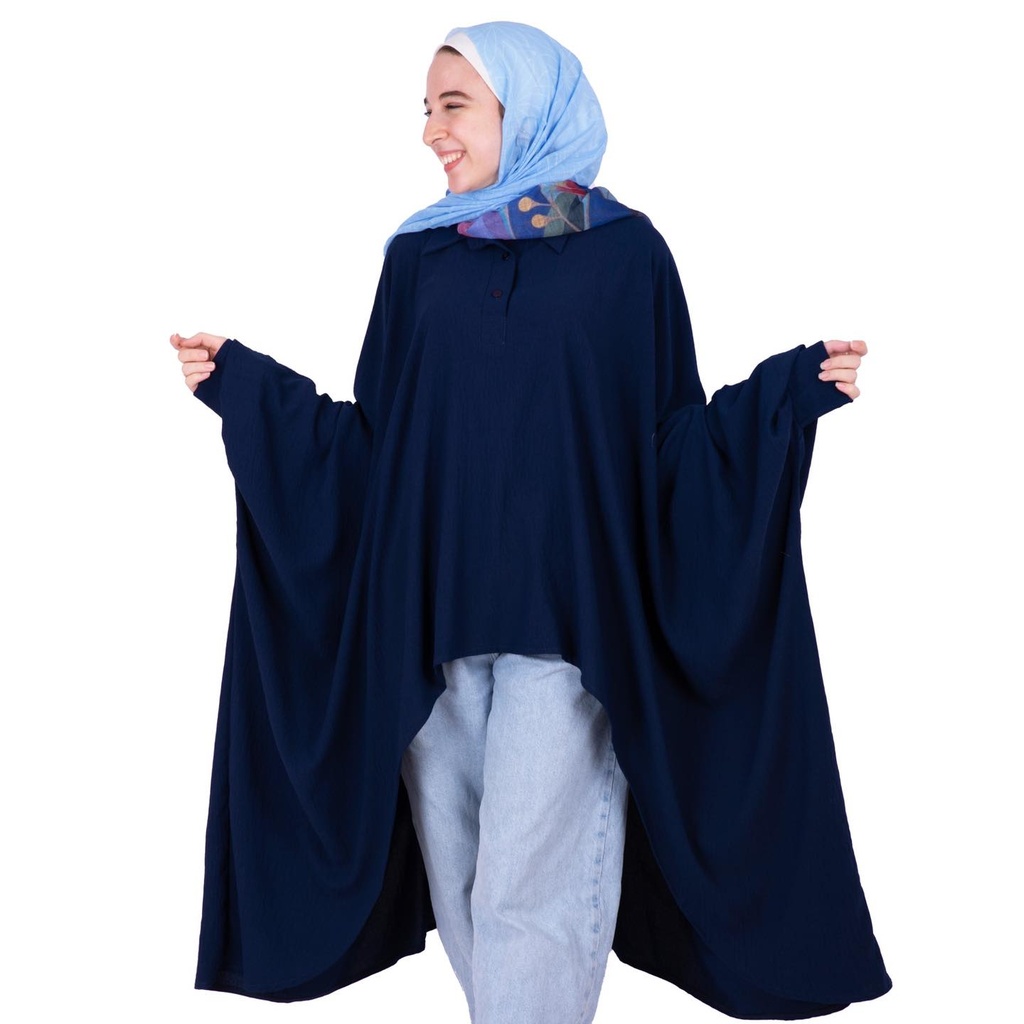 Navy Poncho