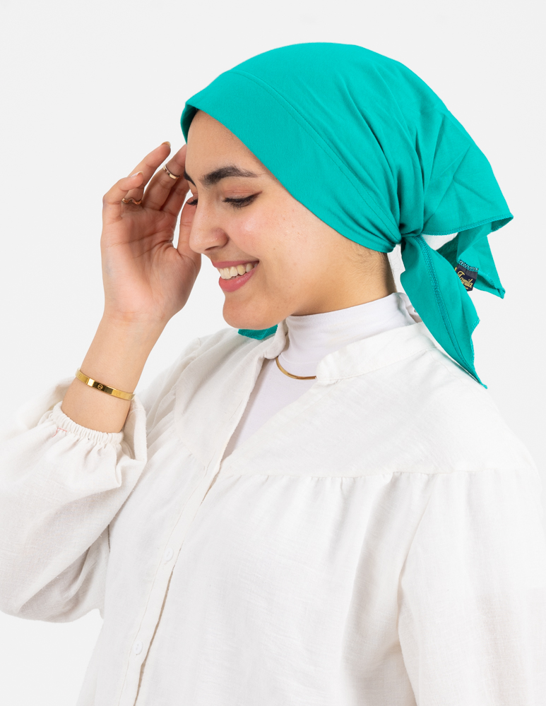 Dark Turquoise Jamila Triangular Bandana