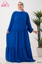 Blue Long Dress Button Front - 1 - سي واي