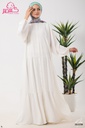 Off White Long Dress Button Front - 1 - سي واي