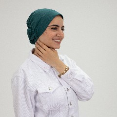 [ مصنع جميلة بونية كويتى زيتى] Dark Green  Jamila Kuwaiti Inner cap