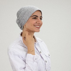 [مصنع جميلة بونية كويتى جراي منغمش ] Melange Gray Jamila Kuwaiti Inner cap