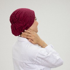 [مصنع جميلة بونية كويتى نبيتي] Dark Red Jamila Kuwaiti Inner cap