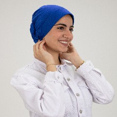 [مصنع جميلة بونية كويتى ازرق زهرى] Blue Jamila Kuwaiti Inner cap