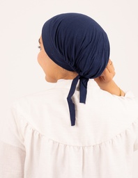 [مصنع جميلة بونية مبطن برباط كحلي] Navy Padded Inner cap with lace