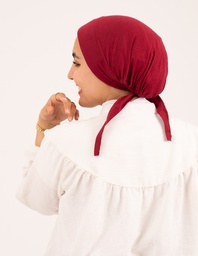 [مصنع جميلة بونية مبطن برباط نبيتي] Dark Red  Padded Inner cap with lace