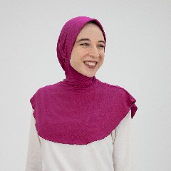 [مصنع جميلة تلبيسه بونية رقبه بدعامه موف فوشيا] Mauve Fuchsia Jamila Headscarf neck with doaama