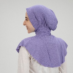 [مصنع جميلة تلبيسه بونية رقبه بدعامه لافندر] Lavender Jamila Headscarf neck with doaama