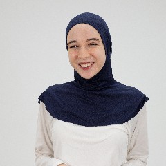 [مصنع جميلة تلبيسه بونية رقبه بدون دعامه كحلي] Navy  Jamila Headscarf neck without doaama