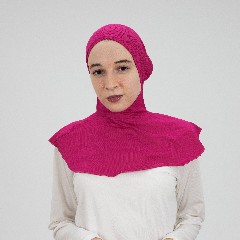 [مصنع جميلة تلبيسه بونية رقبه بدون دعامه فوشيا ] Fuchsia  Jamila Headscarf neck without doaama