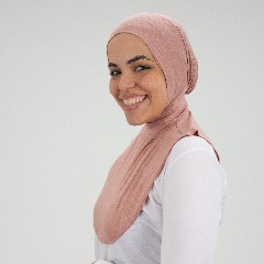 [مصنع جميلة تلبيسه بونية رقبه بدون دعامه بدي روز] Body Rose  Jamila Headscarf neck without doaama
