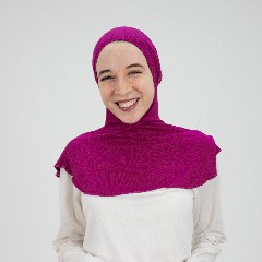[مصنع جميلة تلبيسه بونية رقبه بدون دعامه موف فوشيا] Mauve Fuchsia  Jamila Headscarf neck without doaama