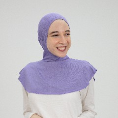 [مصنع جميلة تلبيسه بونية رقبه بدون دعامه لافندر] Lavender  Jamila Headscarf neck without doaama