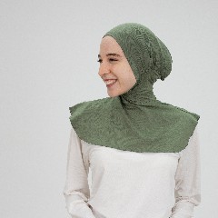 [مصنع جميلة تلبيسه بونية رقبه بدون دعامه زيتونى] Olive  Jamila Headscarf neck without doaama