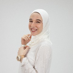 [مصنع جميلة تلبيسه حجاب صغير اوف وايت ] Off White Jamila Small Headscarf
