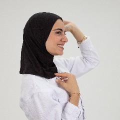 [مصنع جميلة تلبيسه حجاب صغير اسود] Black Jamila Small Headscarf