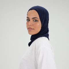 [مصنع جميلة تلبيسه حجاب صغير كحلي] Navy Jamila Small Headscarf