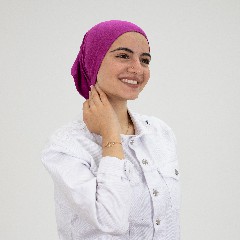 [مصنع التوبة بندانا سورى مفتوحه موف فوشيا] Mauve Fuchsia Open Syrian bandana