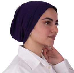 [بونية بدون خياطه موف بتنجاني]  Eggplant Purple inner cap without sewing