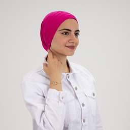 [مصنع التوبة بونية بليسيه فوشيا ] Fuchsia Pleated Inner Cap