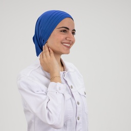 [مصنع التوبة بونية بليسيه ازرق زهرى] Blue Pleated Inner Cap