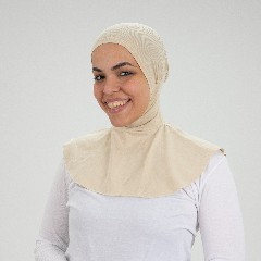 [مصنع التوبة تلبيسه بونية رقبه بيج] Beige Headscarf Neck Inner Cap 