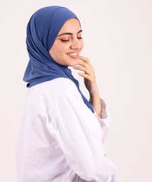 [مصنع التوبة تلبيسه حجاب قطعتين ازرق غامق] Dark Blue  Headscarf With Two Piece