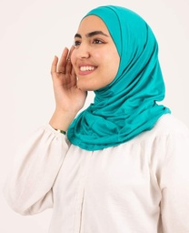 [مصنع التوبة تلبيسه حجاب قطعتين فيروزي غامق]  Dark Turquoise Headscarf With Two Piece