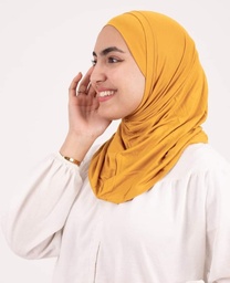 [مصنع التوبة تلبيسه حجاب قطعتين مسطردة] Mustard  Headscarf With Two Piece