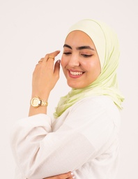 [تلبيسه حجاب قطعتين بدون خياطة  بستاج]  Pistachio Headscarf With Two Piece without sewing