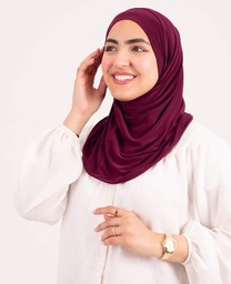 [التوبة حجاب قطعتين بدون خياطة  نبيتي] Dark Red Headscarf With Two Piece without sewing