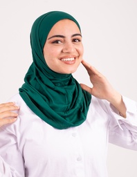 [تليسه حجاب قطعتين بدون خياطة  جنزاري] Dark Teal Headscarf With Two Piece without sewing