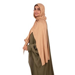 [ايشارب مستطيل كنز مطبوع- Print-13] Beige Plain Gel