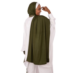 [ايشارب مستطيل كنز مطبوع- Print-14] Medium Olive Plain Gel