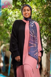 [بونشو نصين كشمير * اسود] Kashmeir and Black Poncho in two colors