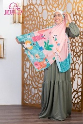 [ايشارب مستطيل عريض مطبوع - Print(2)(s4)]  Scarf printed in light kashmeir and teal 