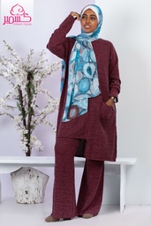 [ايشارب مستطيل عريض مطبوع - Print(7)(s3)] Scarf printed with shades of turquoise 