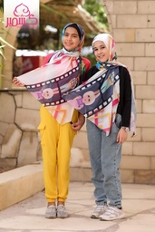 [ايشارب مستطيل كنز مطبوع- Print(1)(s27)] Small sized bogy and tmtm scarf 