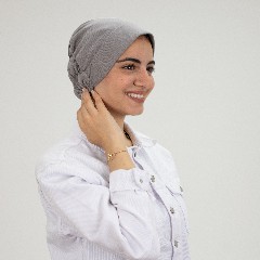 [مصنع جميلة بونية كويتى رمادي وسط] Silver Gray Jamila Kuwaiti Inner cap