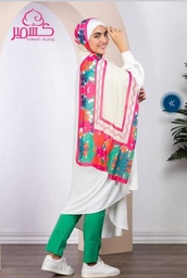 [ايشارب مستطيل عريض مطبوع - Print(12)(s13)] Colorful floral scarf